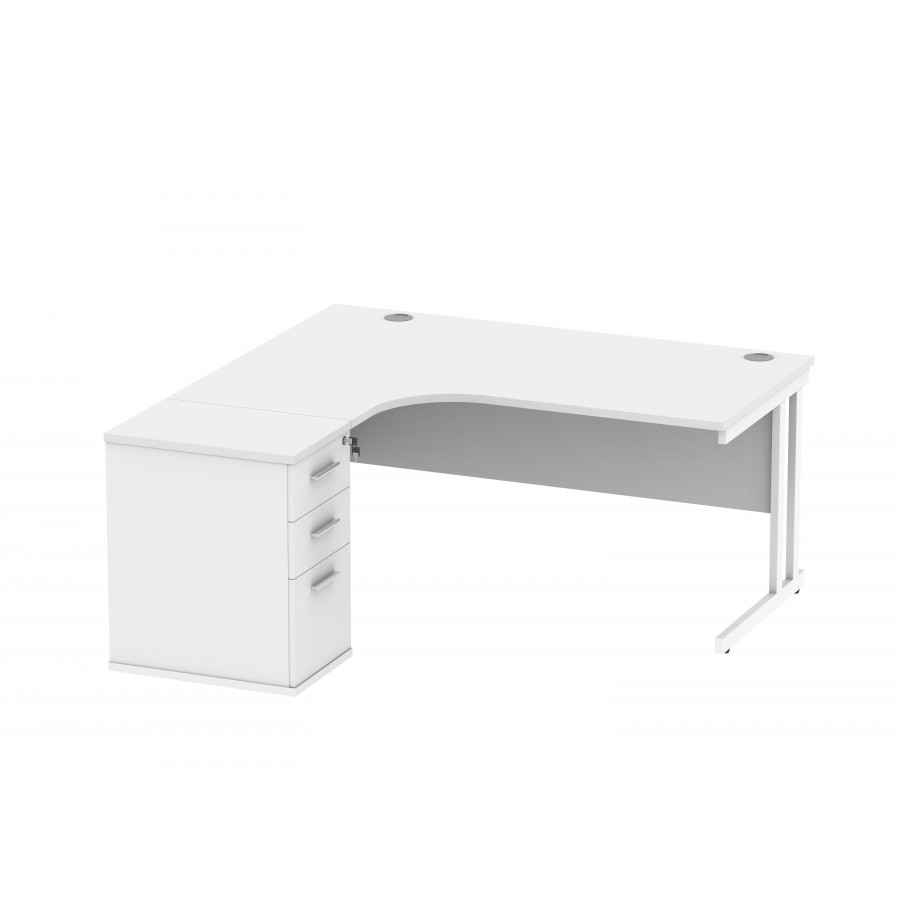 Core Corner Desk With Desk High Pedestal